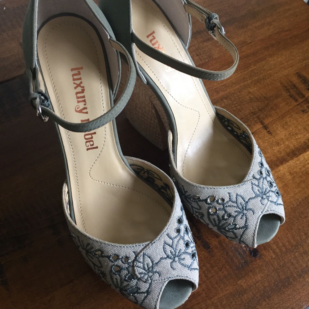 Luxury Rebel embroidered sandals high heels